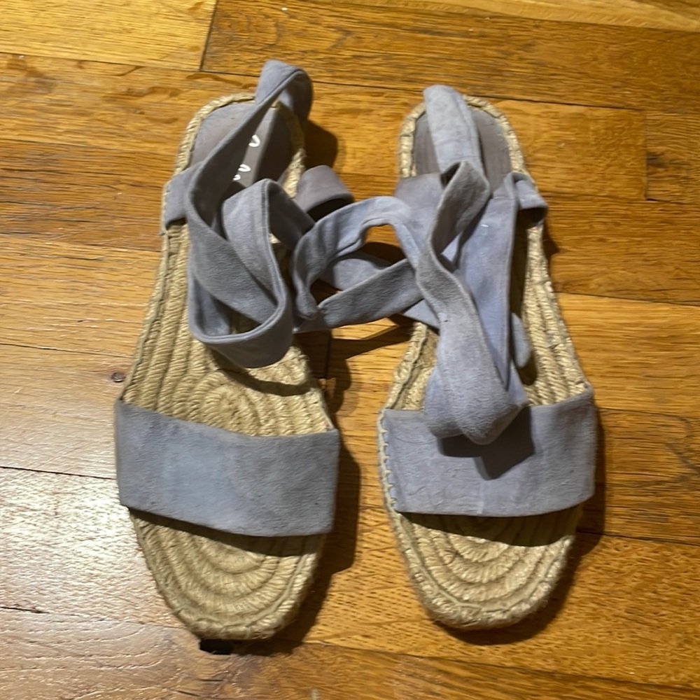 splendid blue lace up espadrille sandal